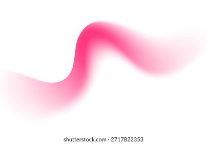 Una onda de gradiente rosa vibrante sobre un fondo blanco, elemento de diseño abstracto, forma curva suave, efecto visual colorido y dinámico, ilustración gráfica creativa.