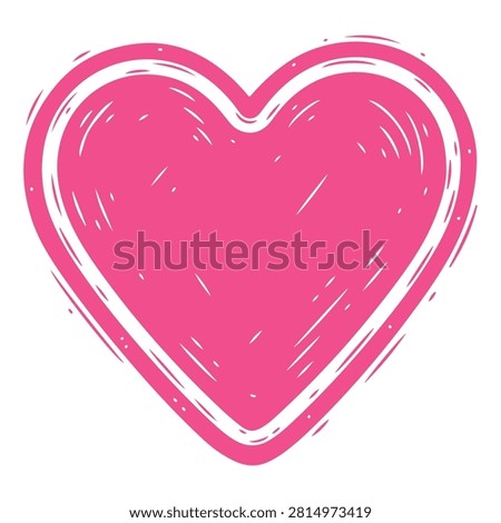 A vibrant pink heart illustration symbolizing love, affection, and romance, suitable for Valentines Day, relationships, and emotional expressions.