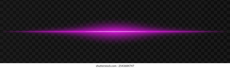 Vibrante haz de luz Horizontal rosa sobre un fondo oscuro y transparente, perfecto para ciencia ficción, gráficos digitales o efectos de neón. Reflejo, proyector, Fondo de pantalla