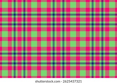 Vibrant pink, lime green, and navy plaid pattern.  Perfect for textile design, fashion, website backgrounds, or any project needing a bold, energetic aesthetic.