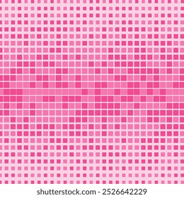 Patrón abstracto de píxeles de rejilla de mosaico rosa vibrante con degradado suave que se desvanece horizontalmente