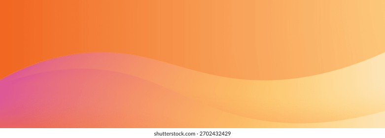 Vibrant pink orange abstract gradient background. Colorful fluid wave backdrop with smooth curves. Modern dynamic vector for presentation, banner, or poster.