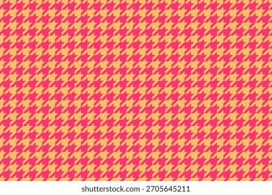 Patrón de pata de gallo rosa y naranja vibrante.  Perfecto para el diseño textil, la moda, los fondos de Sitio web o cualquier proyecto que necesite una textura geométrica audaz.