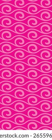 A vibrant pink pattern featuring flowing wave-like shapes, suitable for backgrounds or decorative purposes.
