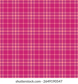 Vibrant pink and peach plaid pattern.  Perfect for textile design, fashion, apparel, website backgrounds, and scrapbooking.  This seamless texture offers a cheerful, modern aesthetic.
