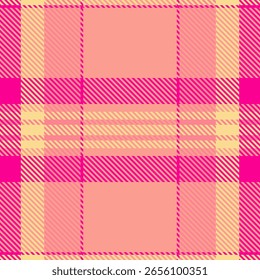 Patrón de cuadros de color rosa y melocotón vibrante.  Perfecto para el diseño textil, la moda, los fondos o los Anuncios de Sitio web. Este diseño textil alegre y geométrico evoca sentimientos de calidez y optimismo.