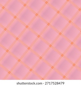 Fondo a cuadros rosa vibrante con cuadrados diagonales y líneas de cuadrícula fina
