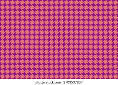 Lebhaftes rosa und violettes Hundestooth-Muster.  Perfekt für Textildesign, Mode, Website-Hintergründe oder jedes Projekt, das eine fette geometrische Textur benötigt.
