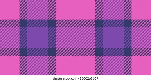 Vibrant pink and purple plaid pattern.  Perfect for textile design, fashion, websites, or any project needing a bold, stylish texture. This seamless repeat offers a cheerful, modern aesthetic.