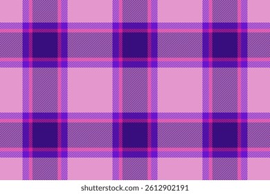 Vibrant pink and purple plaid pattern.  Ideal for textile design, fashion, or website backgrounds. This cheerful, textured image evokes feelings of warmth and style.