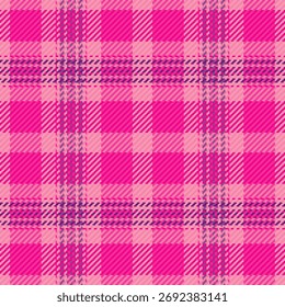 Padrão rosa vibrante e roxo xadrez. Um fundo de tecido clássico e texturizado, perfeito para projetos têxteis, moda e projetos criativos festivos.