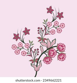 A vibrant pink and red flower against a soft pink background