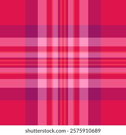 Vibrant pink and red plaid pattern.  Perfect for textile design, fashion, website backgrounds, and branding projects.  Clean, modern aesthetic.  Seamless repeat tile.