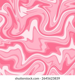 a vibrant, pink toned abstract swirl pattern, resembling fluid marbling or psychedelic waves. The colors range from light pastel pink to deeper rose and fuchsia shades.
