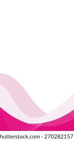 Design de banner vertical abstrato onda rosa vibrante