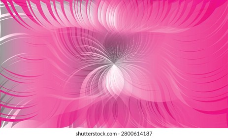 Vibrant pink and white abstract design with swirling curved lines and gradient effect