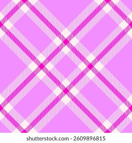 Vibrant pink and white plaid pattern.  Perfect for textile design, fashion, websites, or as a stylish background. This seamless design offers a cheerful and modern aesthetic.