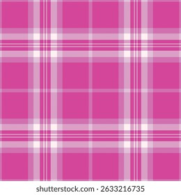 Vibrant pink and white plaid pattern.  Perfect for textile design, fashion, websites, or branding projects needing a bold, energetic aesthetic.