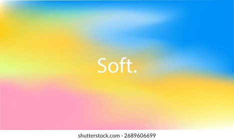 A vibrant pink, yellow, and blue gradient, ideal for trendy backgrounds and colorful abstract vector designs.