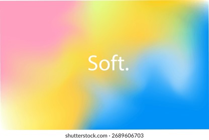 Un vibrante degradado rosa, amarillo y azul, ideal para fondos de moda y coloridos diseños de Vectores abstractos.