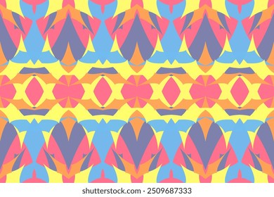 Design de padrão floral rosa vibrante e amarelo, motivos ideais para papel de parede contemporâneo e panos de fundo arrojados