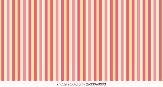 Las vibrantes rayas de Vertical rosa y amarillo crean un patrón alegre y sin costuras perfecto para fondos, textiles y diseño de Sitio web.