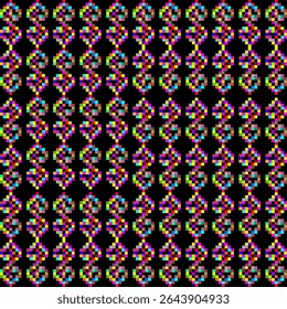 A vibrant pixel pattern with lively colors — playful, versatile, and perfect for any season.
