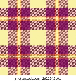 Padrão de xadrez vibrante em roxo, amarelo e laranja.  Perfeito para projetos de design têxtil, moda ou temáticos outonais.