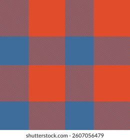 Vibrant plaid pattern in shades of orange, blue, and mauve.  Perfect for textile design, website backgrounds, or fallthemed projects.