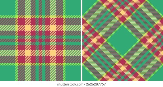Vibrant plaid patterns in teal, crimson, and lime.  Perfect for textile designs, website backgrounds, or festive projects.