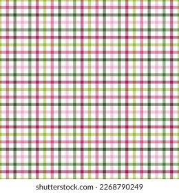 Vibrant Plaid Seamless Pattern - Colorful and bright repeating pattern design