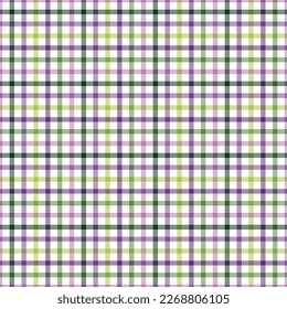 Vibrant Plaid Seamless Pattern - Colorful and bright repeating pattern design