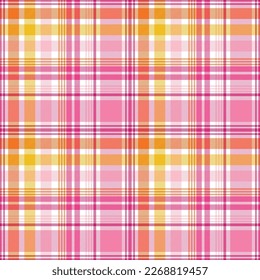 Vibrant Plaid Seamless Pattern - Colorful and bright repeating pattern design
