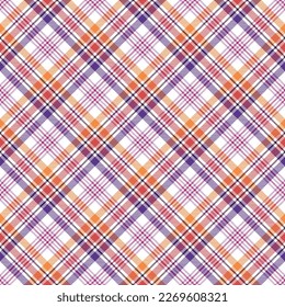 Vibrant Plaid Seamless Pattern - Colorful and bright repeating pattern design