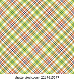 Vibrant Plaid Seamless Pattern - Colorful and bright repeating pattern design