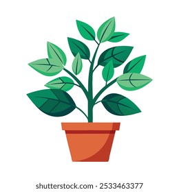Arte vetorial vibrante da planta em formato EPS