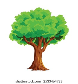Vibrant Plant Tree Vector Art in EPS Format