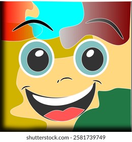 A vibrant and playful cartoon-style vector puzzle featuring cheerful characters, bright colors, and engaging details, perfect for kids and puzzle enthusiasts.