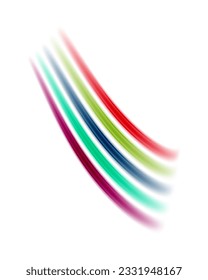 Un diseño vibrante y lúdico con líneas de color arcoiris dispuestas en una composición dinámica, perfecta para añadir un toque de color a cualquier proyecto