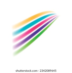 A vibrant and playful design featuring rainbow-color lines arranged in a dynamic composition, perfect for adding a pop of color to any project