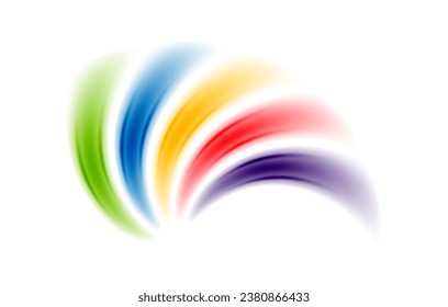 A vibrant and playful design featuring rainbow-color lines arranged in a dynamic composition, perfect for adding a pop of color to any project