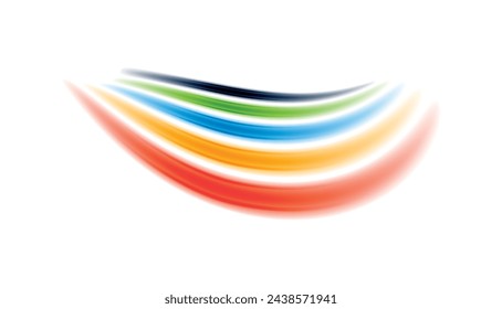 A vibrant and playful design featuring rainbow-color lines arranged in a dynamic composition, perfect for adding a pop of color to any project