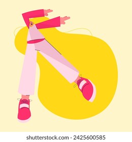 Vibrant and Playful Flat Character Illustration