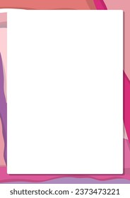 Vibrant and playful frame border template featuring a cartoon illustration