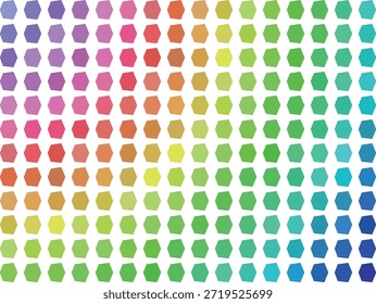 Un patrón vibrante y juguetón con una variedad de Formas geométricas, incluyendo círculos, semicírculos, pentágonos y diamantes, en una paleta de colores diversa, dispuestos en un diseño repetitivo sobre un fondo blanco limpio.