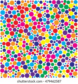 Vibrant Polka Dot Explosion: A Celebration of Colors in Circular Patterns