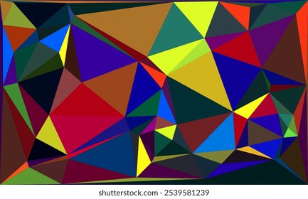 Colección vibrante del fondo del polígono: arte Abstractas geométrico bajo del poli en paletas multicolores – Diseños modernos, coloridos y sin fisuras para el arte digital, los proyectos creativos, y los fondos