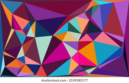 Lebendige Polygon-Hintergrundkollektion: Abstrakte geometrische Low-Poly-Kunst in mehrfarbigen Paletten - Moderne, farbenfrohe und nahtlose Designs für digitale Kunst, kreative Projekte und Hintergründe