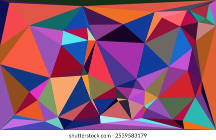 Vibrant Polygon Background Collection: Abstract Geometric Low Poly Art in Multicolor Palettes – Modern, Colorful, and Seamless Designs for Digital Art, Creative Projects, and Backgrounds