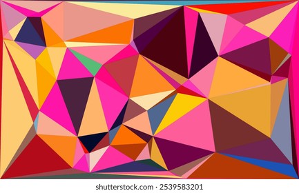Vibrant Polygon Background Collection: Abstract Geometric Low Poly Art in Multicolor Palettes – Modern, Colorful, and Seamless Designs for Digital Art, Creative Projects, and Backgrounds